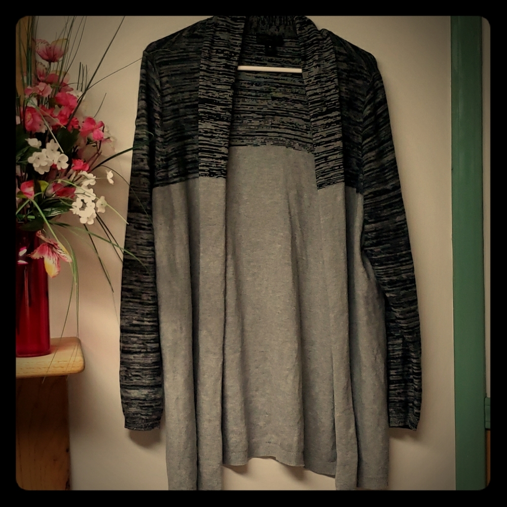 Worthington Gray Open Cardigan